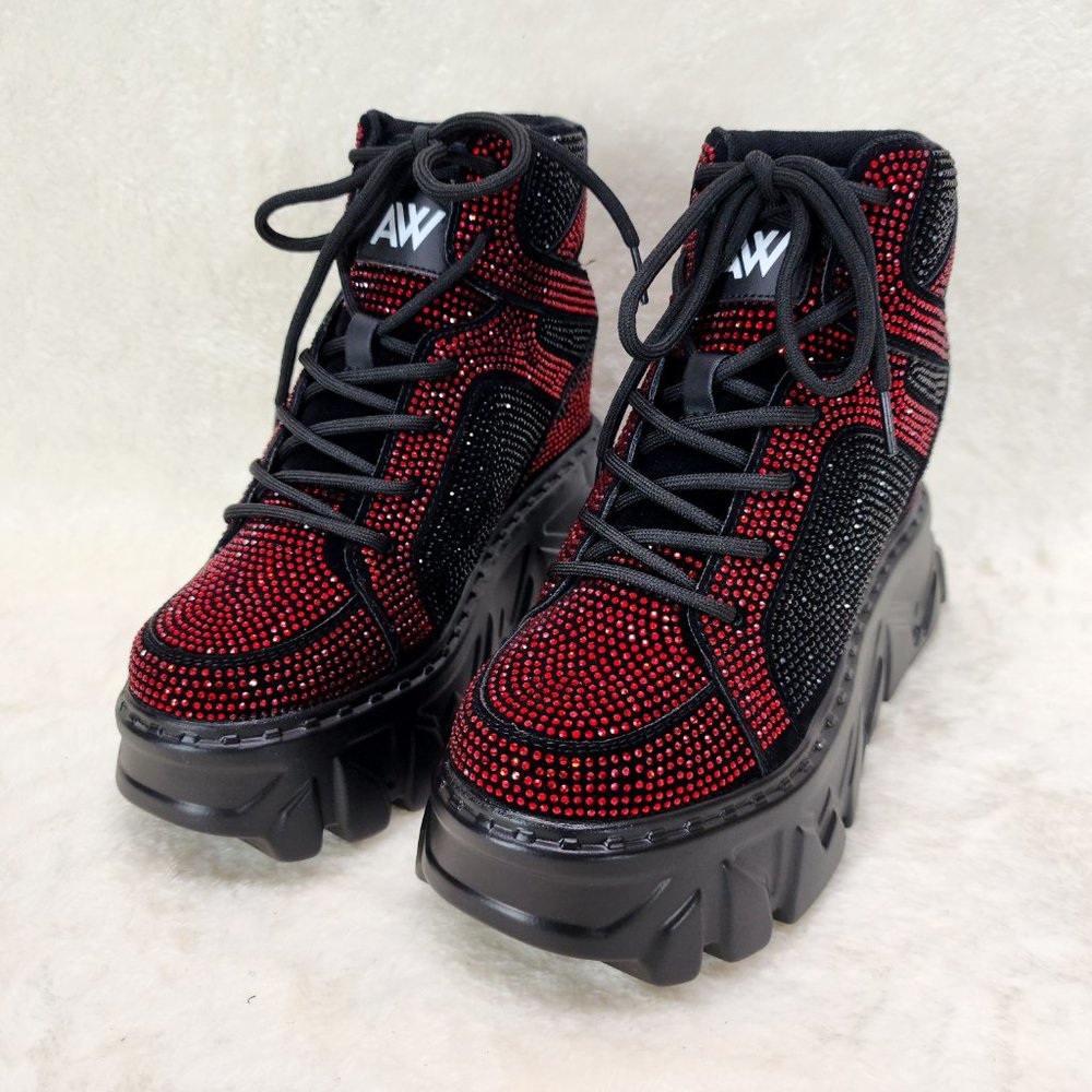 Gooseberry The Rhinestone Sneaker Wedges By Anthony Wang